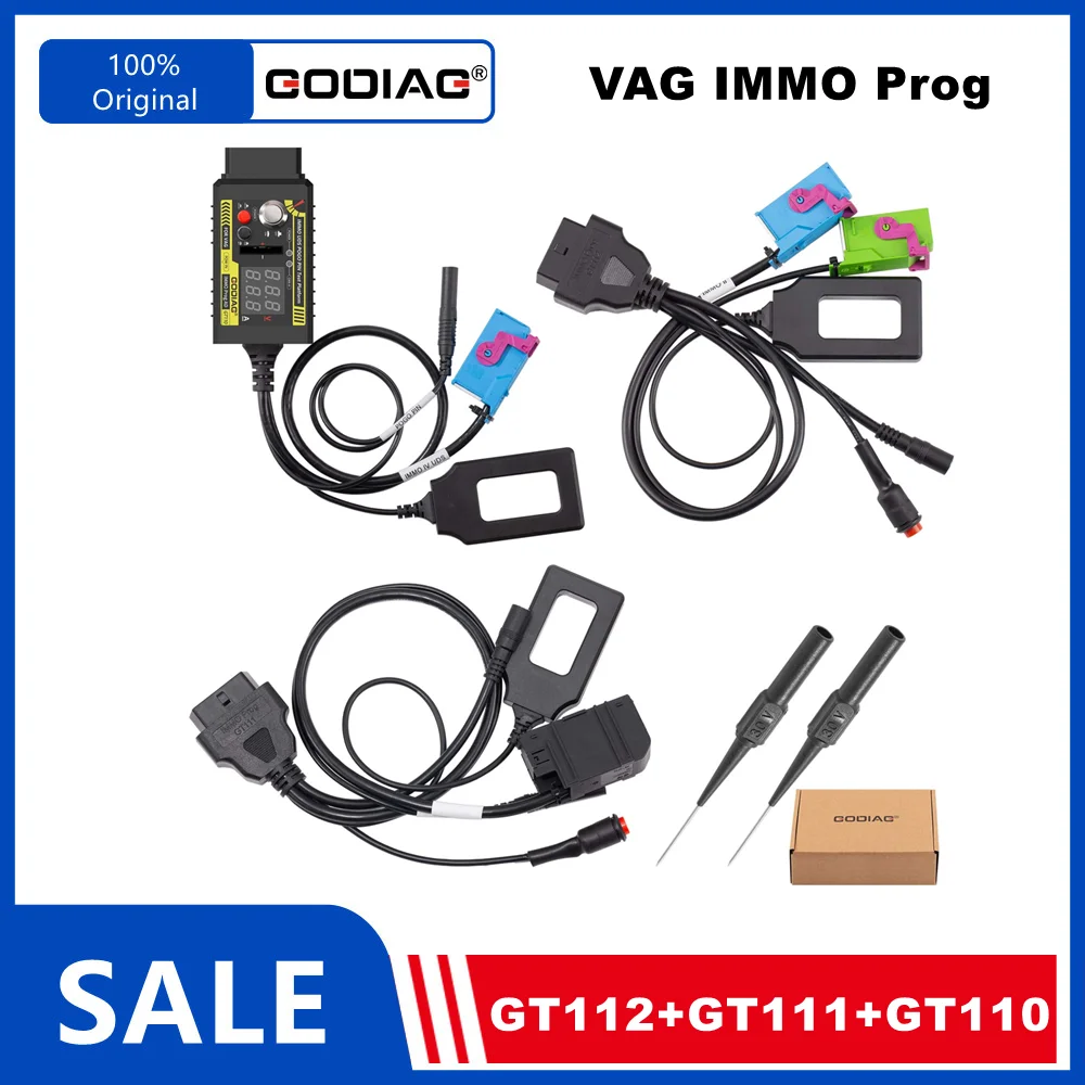 GODIAG GT112 K-Line GT110 GT111 VAG IMMO Prog with POGO Test Platform Cables for VW /Skoda /Seat 2nd 3rd 3.5th 4th