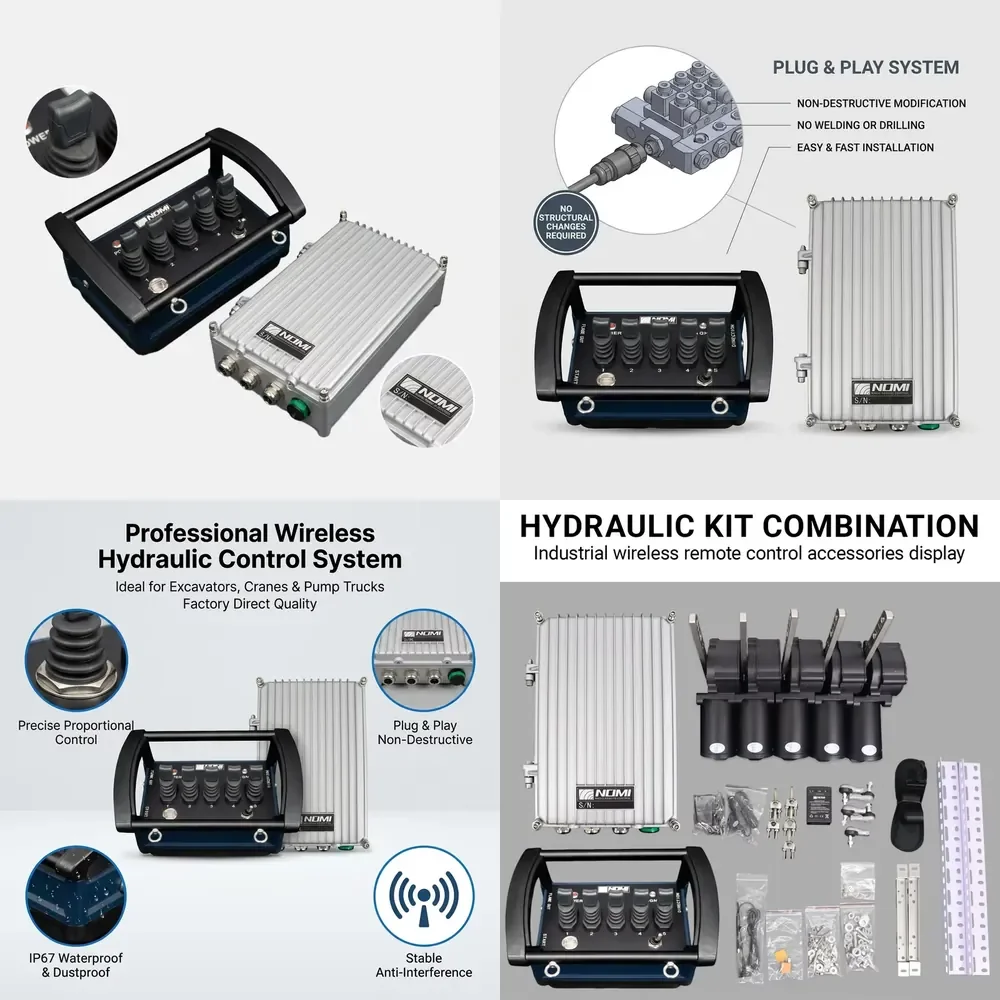 【Durable Practical Daria】 Hydraulic Proportional Remote for Port Machinery Wireless Joystick Compatible with Container