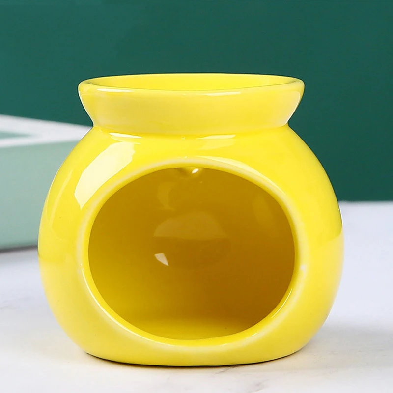 Porseleinen Aromabrander Essentiële Olie Furance Mini Kaarshouder Effen Kleur Keramiek Ambachten Geurartikel Woonkamer Home Decor