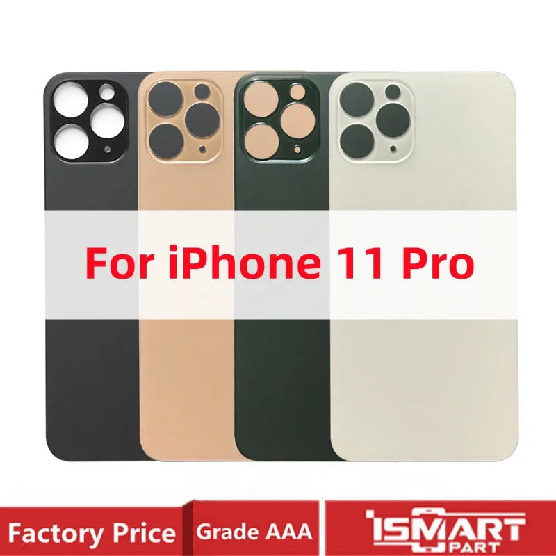 

Big Hole Back Glass For iPhone 11 Pro Backcover Rear Door For 11Pro Housing Replacement Parts