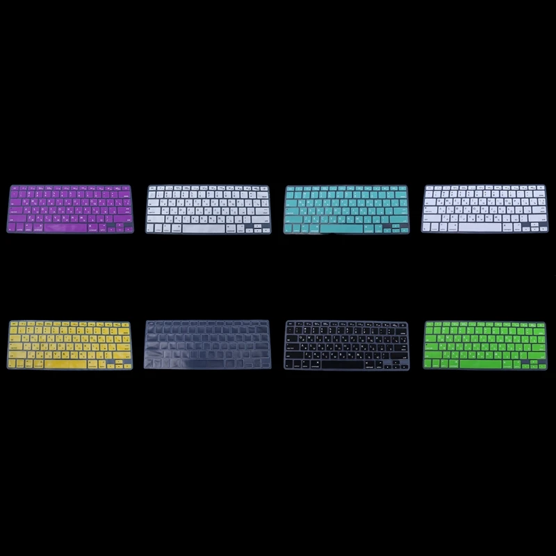 Silicone Russian Keyboard Cover Skin US Version Durable RUS Sticker for Macbooks