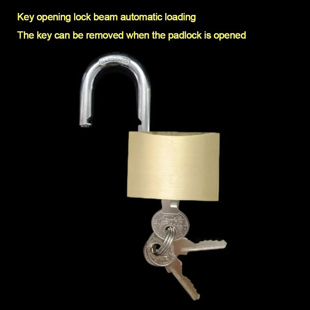 ミニハードウェア銅南京錠小型 3 キー銅ロック荷物ケース南京錠ホームセンター