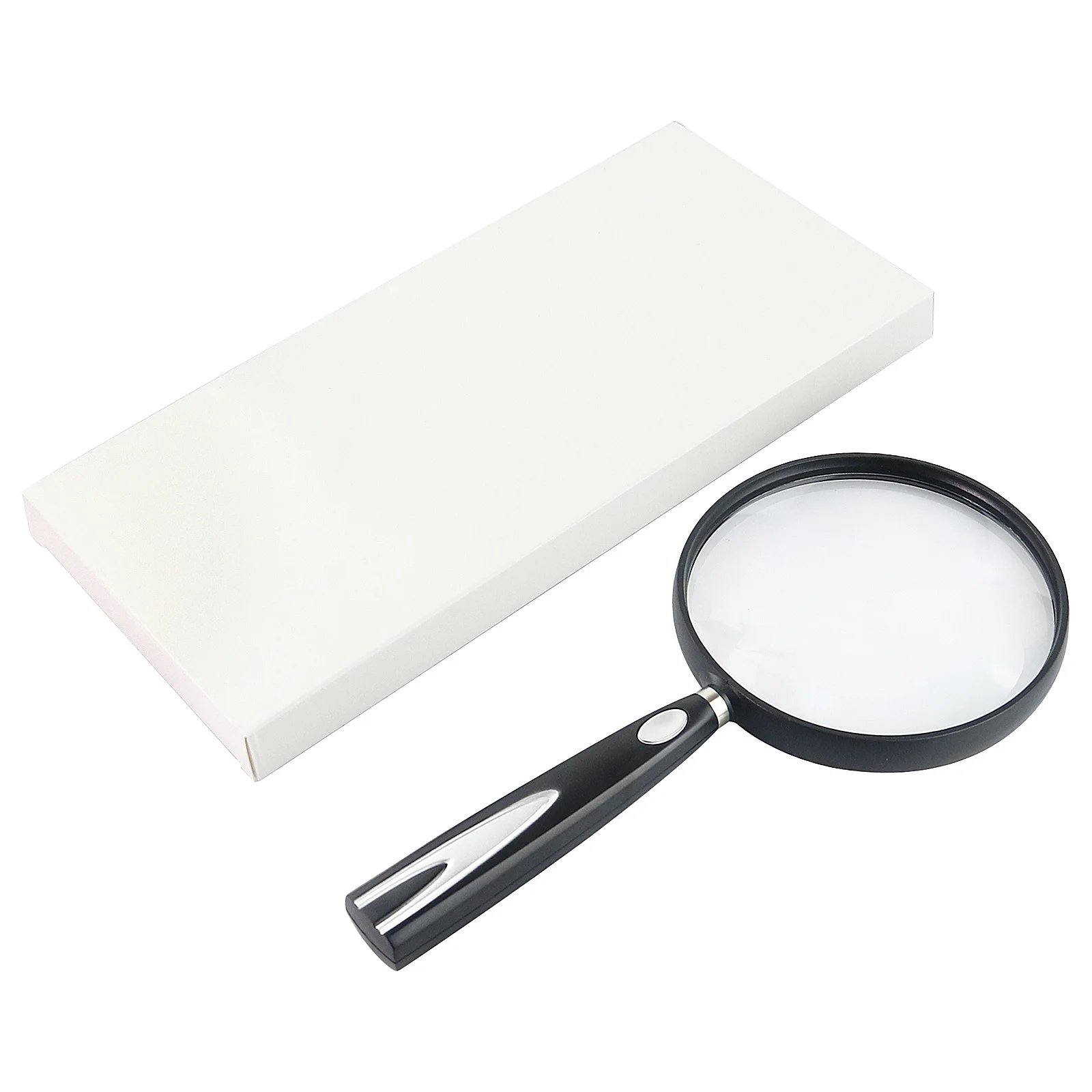 Handheld Magnifying Glass, Large Mirror, 4X High-Definition, Reading Newspapers for The Elderly, Acrylic Lens