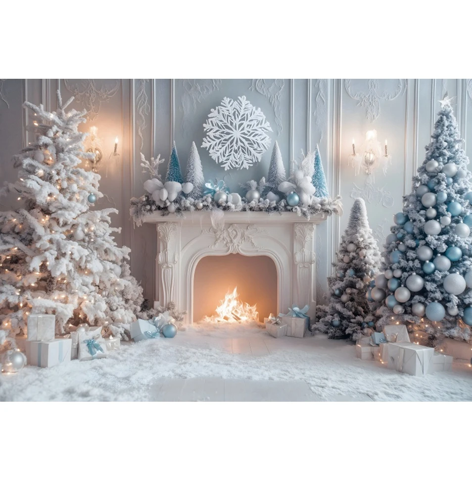 خلفية عيد الميلاد للقصر الأبيض العتيق ، شجرة عيد الميلاد الجدارية ، صورة العائلة ، فوتوبوث ، خلفية الحزب ، هدايا للأطفال