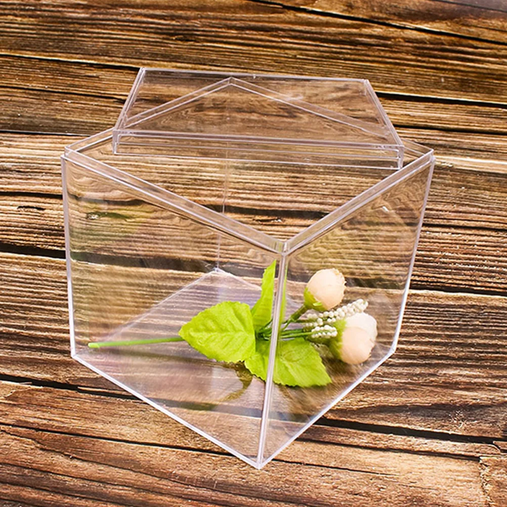 

12Pcs Transparent Mini Box for Candy Packing Jewelry Organizer and Gift Wrapping Square Candy Box Clear Boxes for Favors