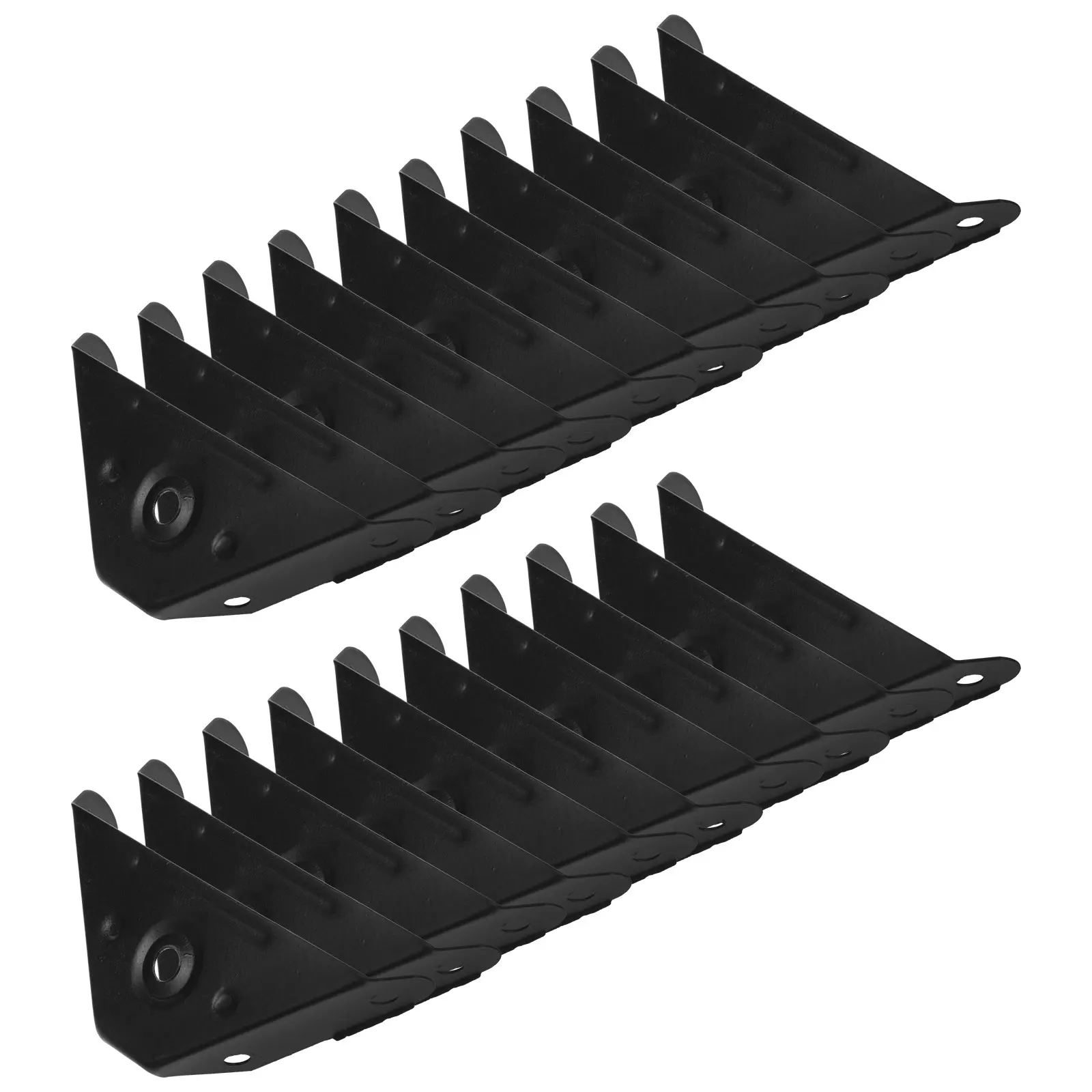 

20pcs Furniture Corner Connectors Heavy Duty Triangle Brackets For Wood Shelves Cabinet Support Black Angle Brackets 90 Degree