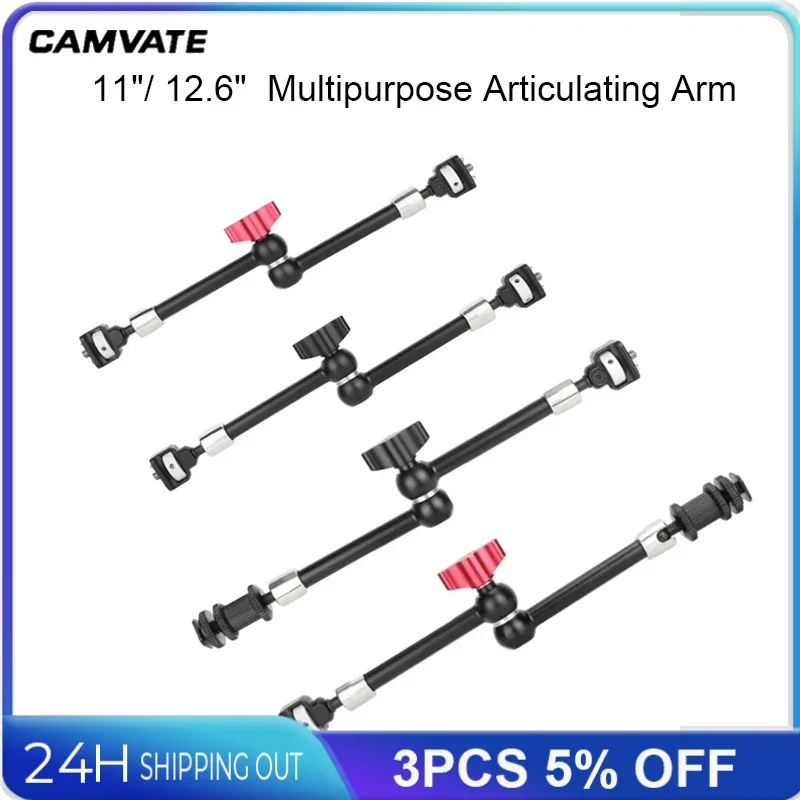 CAMVATE 11/12.6inch Multipurpose Articulating Arm Adjustable Magic Arm For Mounting Monitor LED Light LCD Video Camera Flash