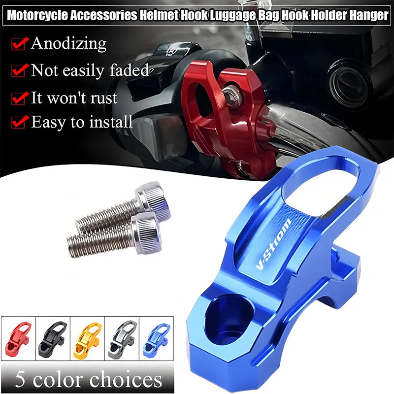 CNC Aluminum Motorcycle Accessories Helmet Luggage Hooks Fit For Vstrom DL 250 650 1000 V-Strom 650XT