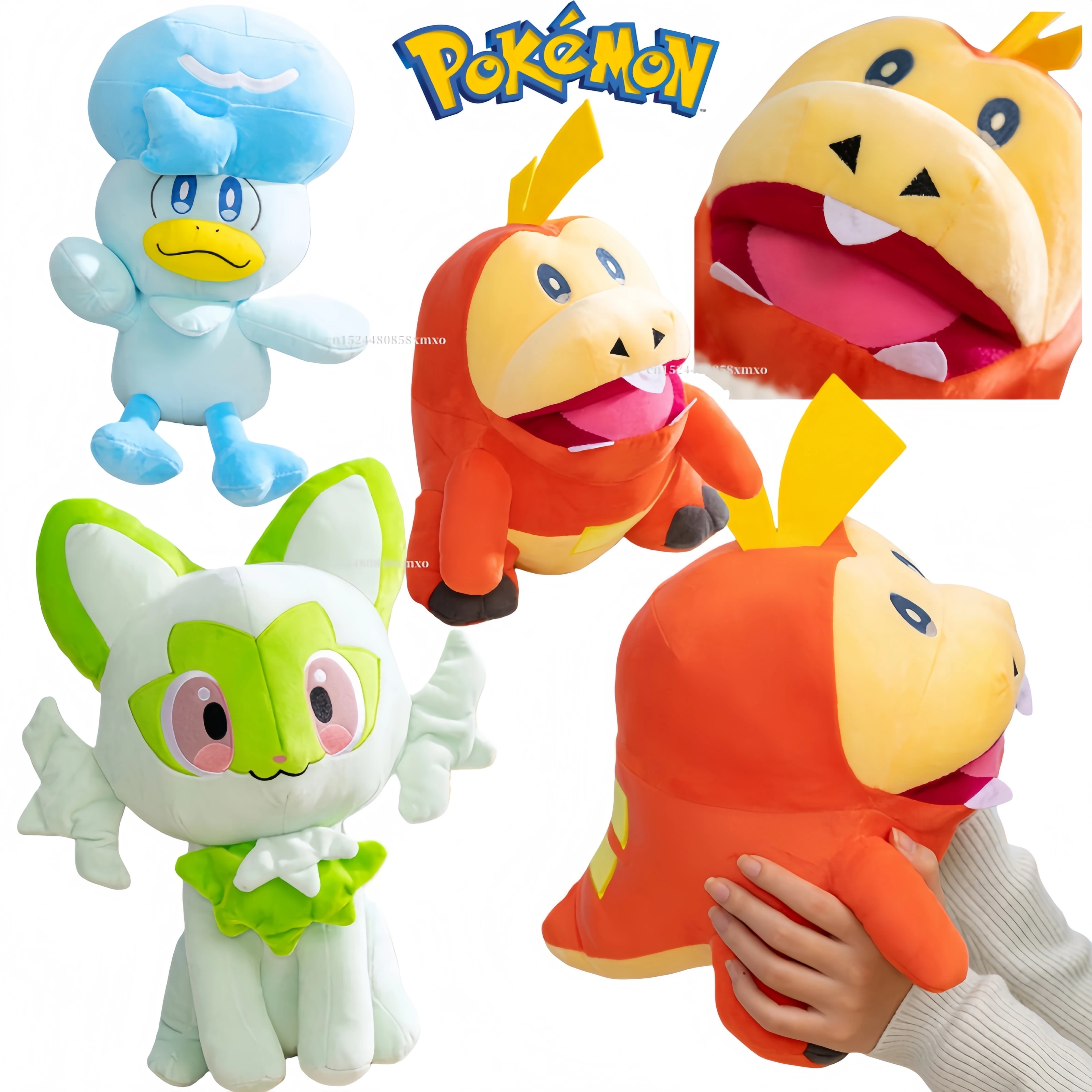 

﻿ Pikachu Peluche Sprigatito Fuecoco Quaxly Plush Toy Pokemon Sword&Shield Collection Stuffed Toys Soft Cuddly Plushies Kid Gift