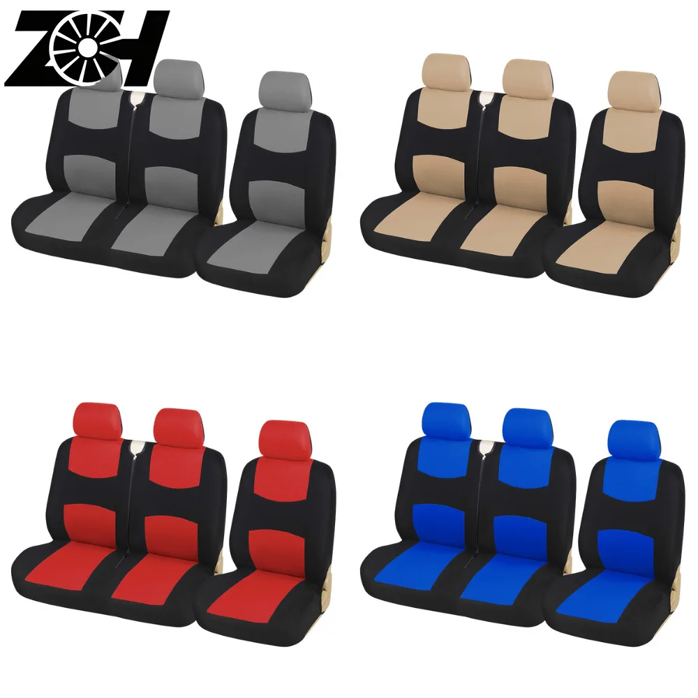 Universal 7 Colors 5 7 8 Seats CoverAuto Car Seat Covers Ployester Cushion Full Set Front Rear For Sedans Seat Cover AT MT