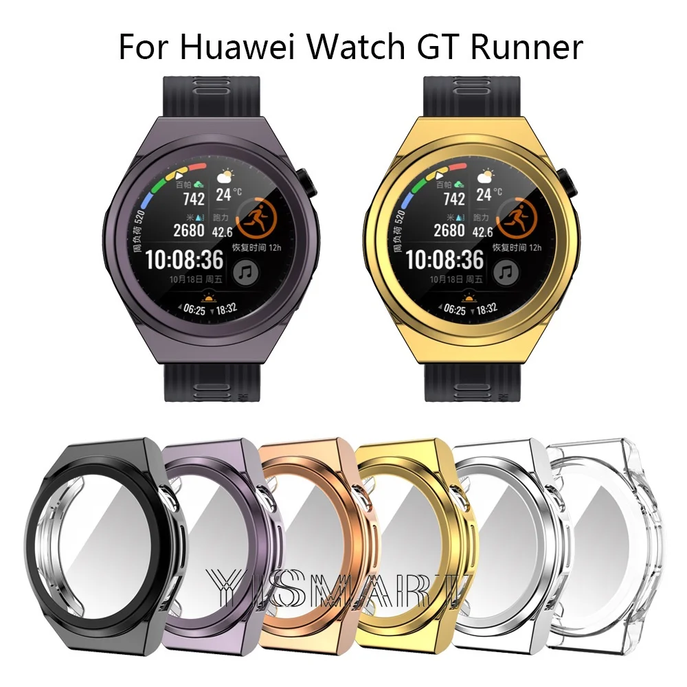 TPU สำหรับ Huawei นาฬิกา GT Runner เต็มรูปแบบสำหรับ GT Runner Scratch-Resistant Shell Bumper อุปกรณ์เสริม