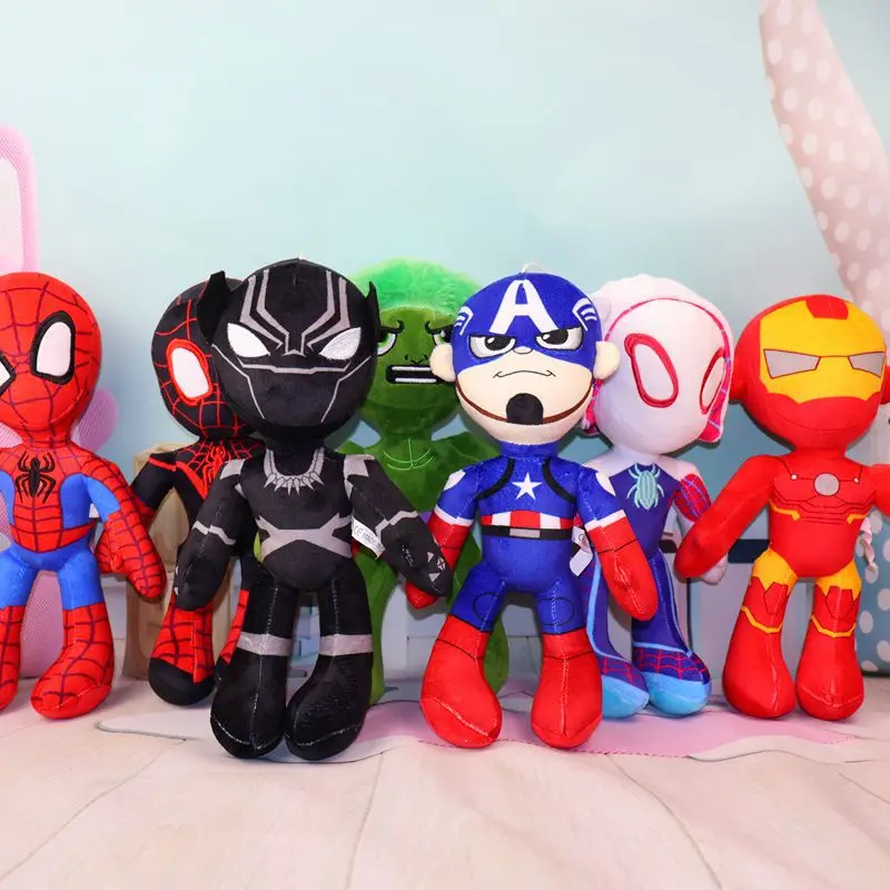 Anime Movied Avengersed Animated Marvel Spider-Man Plush Toy D Cartoon Character Eco-Friendly Love Heroes Stuffed Doll Gifts - view 3