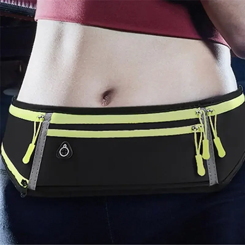 Men Women Waistbag Marathon Running Outdoor Riding Fitness With Water Bottle Waterproof Phone Sport Male Female Belt Waist Bags