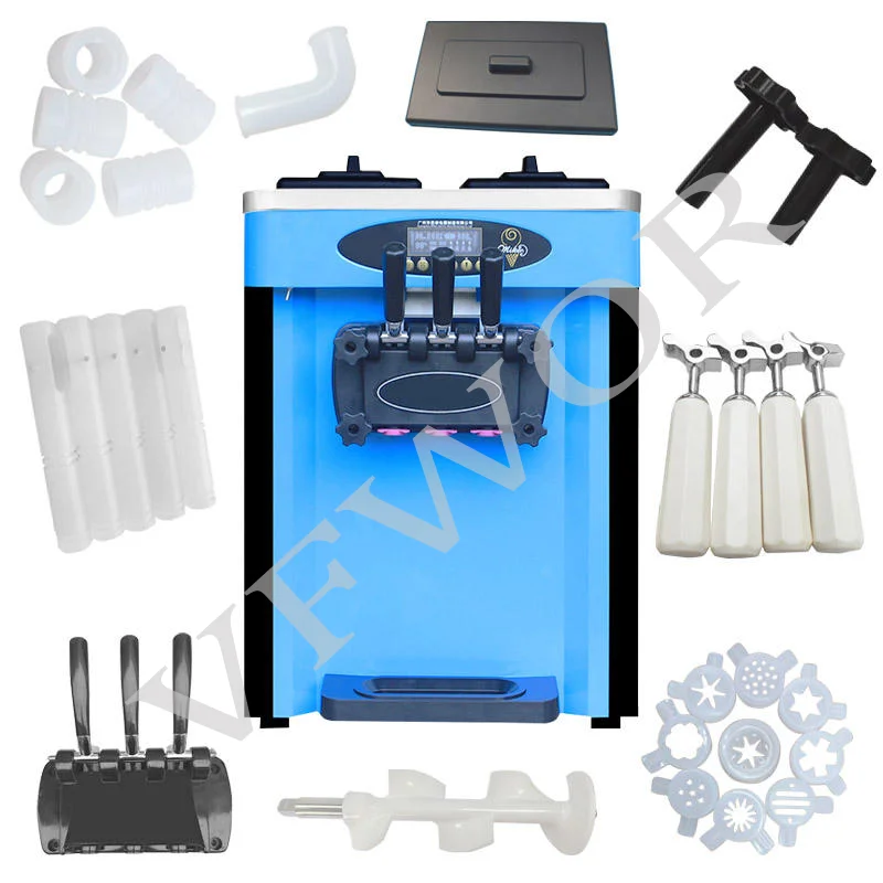 Chinese Commercial Soft Ice Cream Machine with Fruit & Milk Options Simple Operation