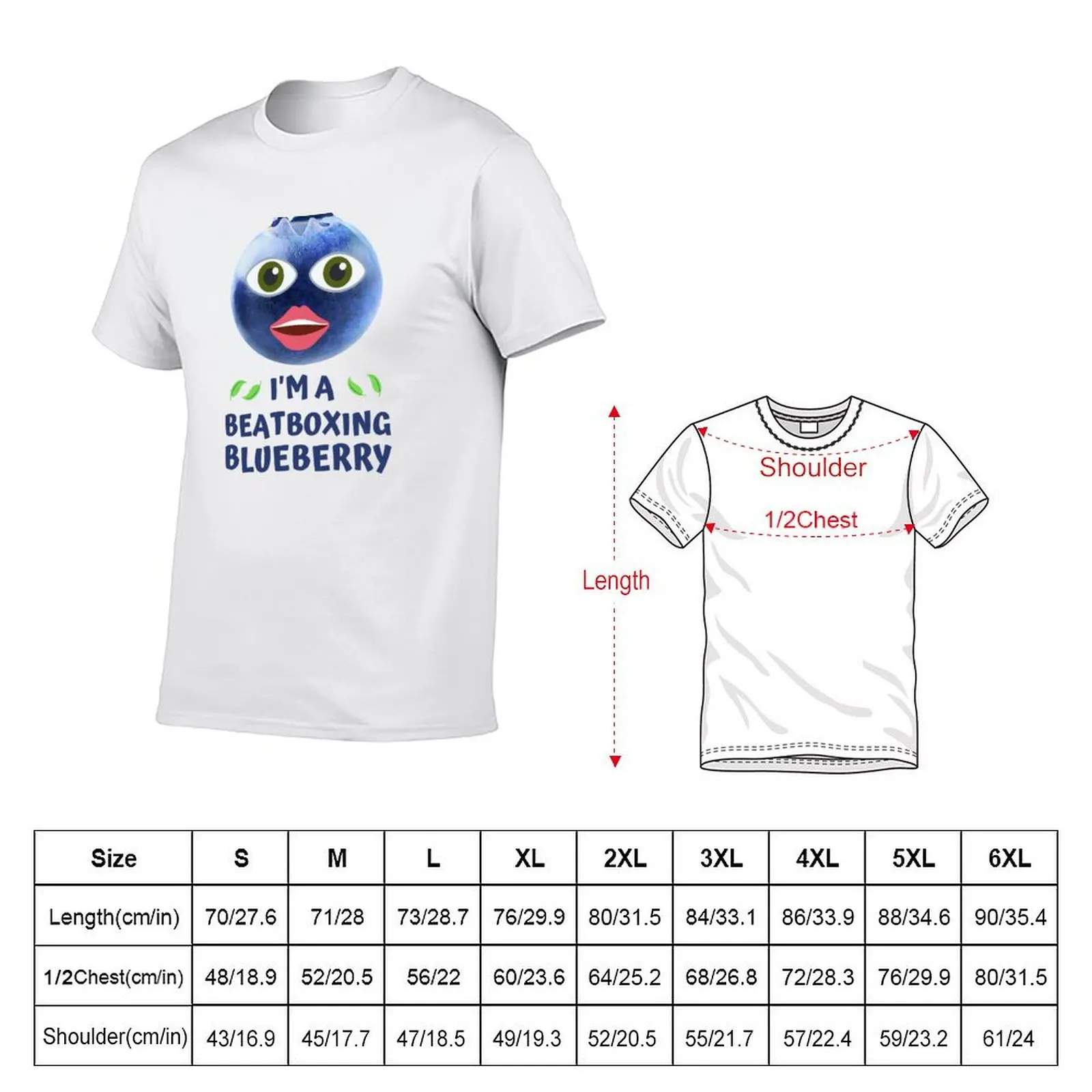 I'm a beatboxing blueberry T-Shirt Casual All Match Short Sleeve T-Shirt