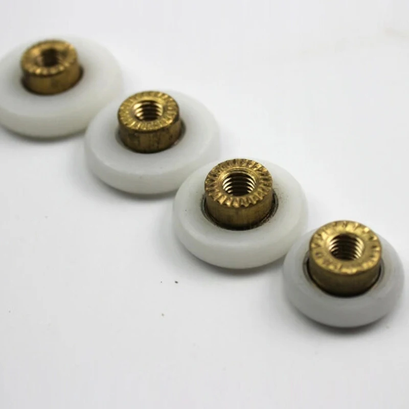 

Диаметр: 18 мм, стеклянные раздвижные двери для душа, подвесные колеса, медный сердечник, раздвижные двери, роликовый подшипник, нейлоновое колесо