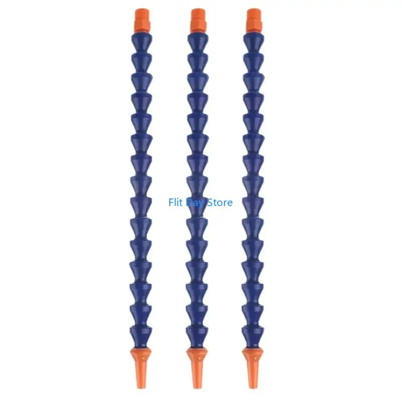 F92C 10 PCS 라운드 노즐 1/4pt 유연한 오일 냉각수 파이프 호스 블루 오렌지