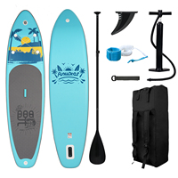 FunWater Inflatable Stand Up Paddle Board Paddling Board Surfboard Surf Sup Board 335*83*15CM  Non-Slip Water Sport Paddle Board