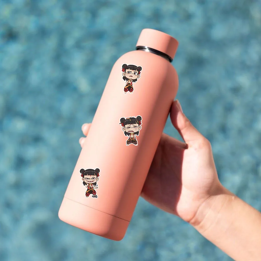 50PCS Anime Movie Nezha Ao Bing Naughty Image Peripheral Notebook Stickers DIY Decorative Stickers