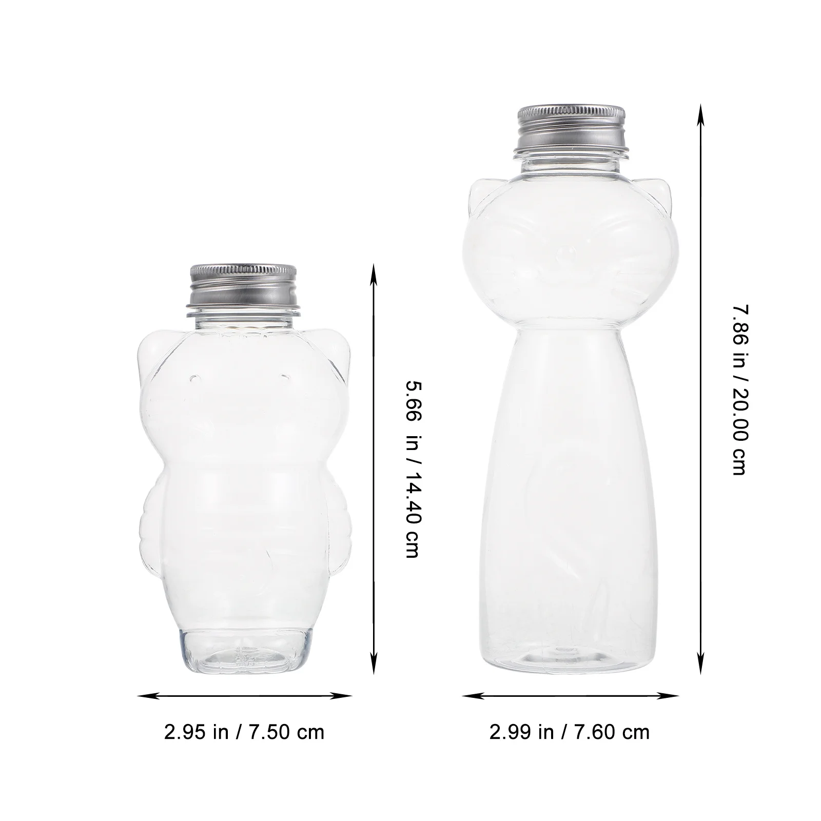 

6Pcs Transparent Pet Beverage Bottles with Caps Small Reusable Water Bottles for Juice Cold Drinks Smoothie Storage