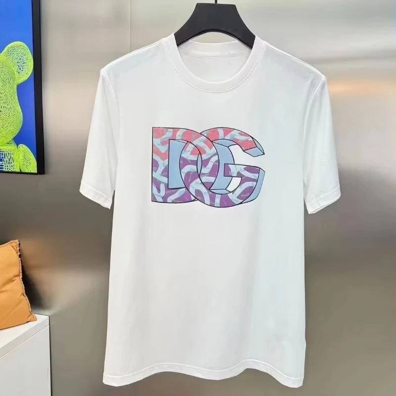 New trendy T-shirt - Summer neutral luxury high-quality fashion - Multi-functional printed short-sleeved top