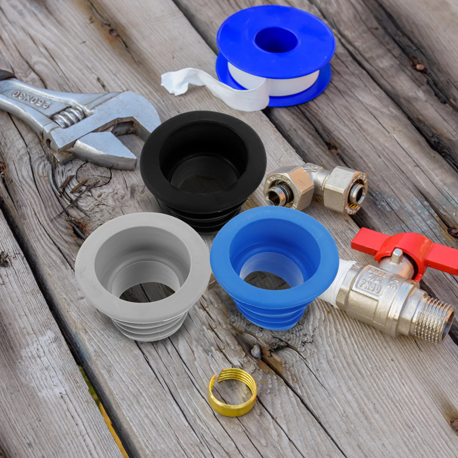 

3pcs Silicone Sealing Plug For Washer Drain Hose Floor Drain Pipe Seal Ring Kitchen Bathroom Laundry Room Drainage Tub Overflow