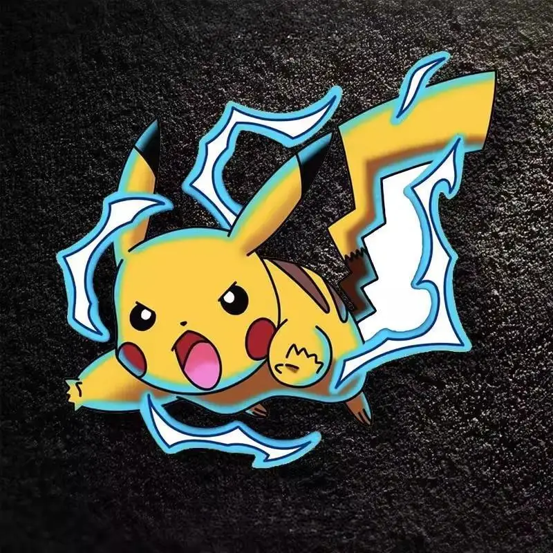 Cartoon Fun Pokemon Pikachu Lightning Car Sticker Electric Vehicle Motorcycle Body Decal Waterproof Sticker - view 2