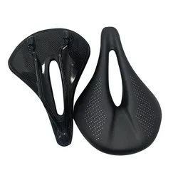 Carbon Saddle MTB/Road Bike Saddle Super Light Leather Carbon Cushions 7x9mm Racing Bicycle Seat 240*155MM