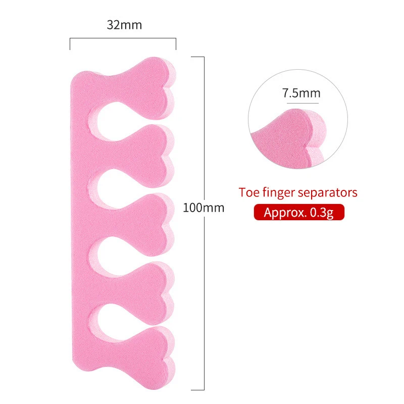 BIUTEE 100/400pcs Nail Art Toes Separators Sponge Soft UV Gel Polish Tools Fingers Foots Manicure Pendicure Salon Manicure Tools