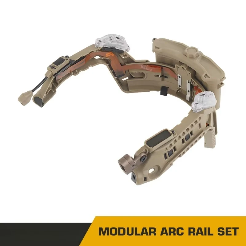 

Тактический модульный набор направляющих ARC со светодиодной красной/белой/Ir-головкой, сигнальными огнями, батарейный отсек, охотничий быстрый страйкбольный шлем, снаряжение