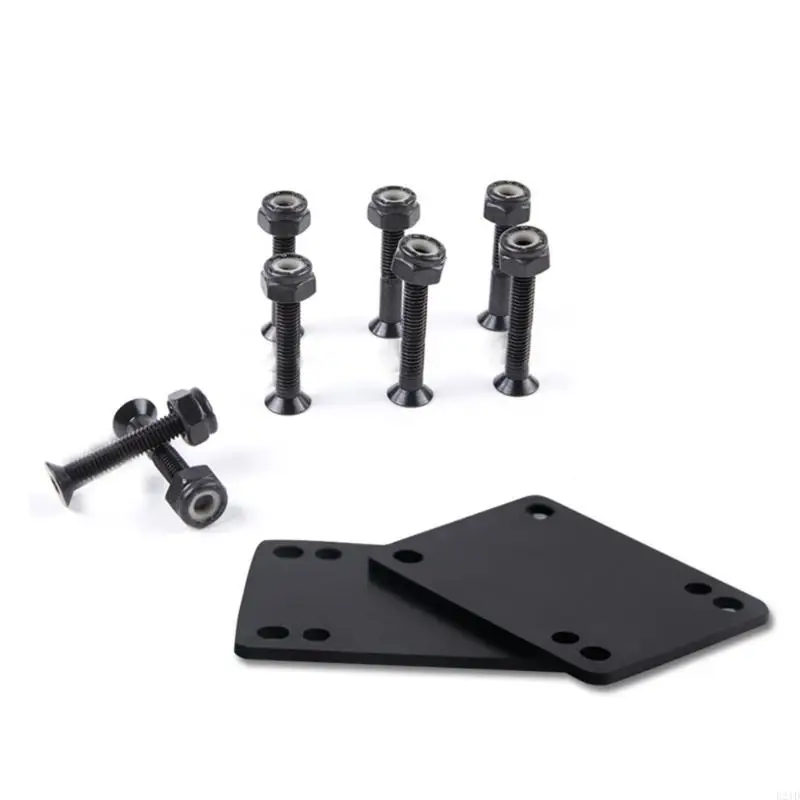 2 قطعة 5 بوصة سكيتبورد حامل عجلات استبدال الألومنيوم سكيتبورد شاحنة تأثير المقاومة قاعدة جزء سهلة الاستخدام #5