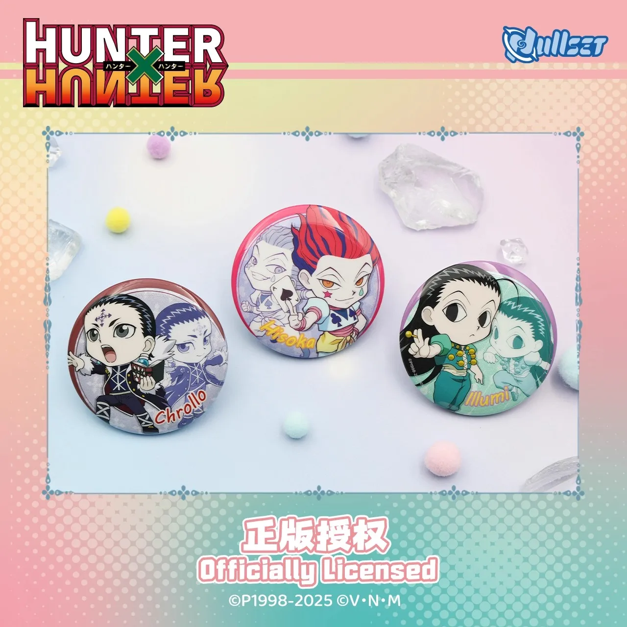 Original Nullset Hunter×Hunter Chibi Badge Series Blind Bags Cartoon Version Gon Killua Animation Peripheral Acg Goods Kids Gift