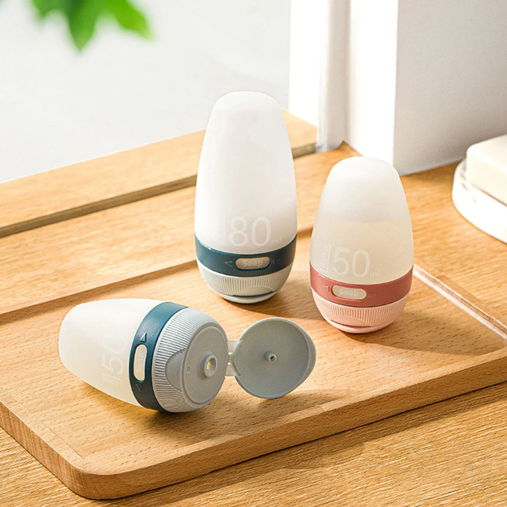 Botellas de silicona para apretar, Material PP de tamaño de viaje, contenedores vacíos portátiles a prueba de fugas para crema de protección solar, jabón líquido, 2 uds.