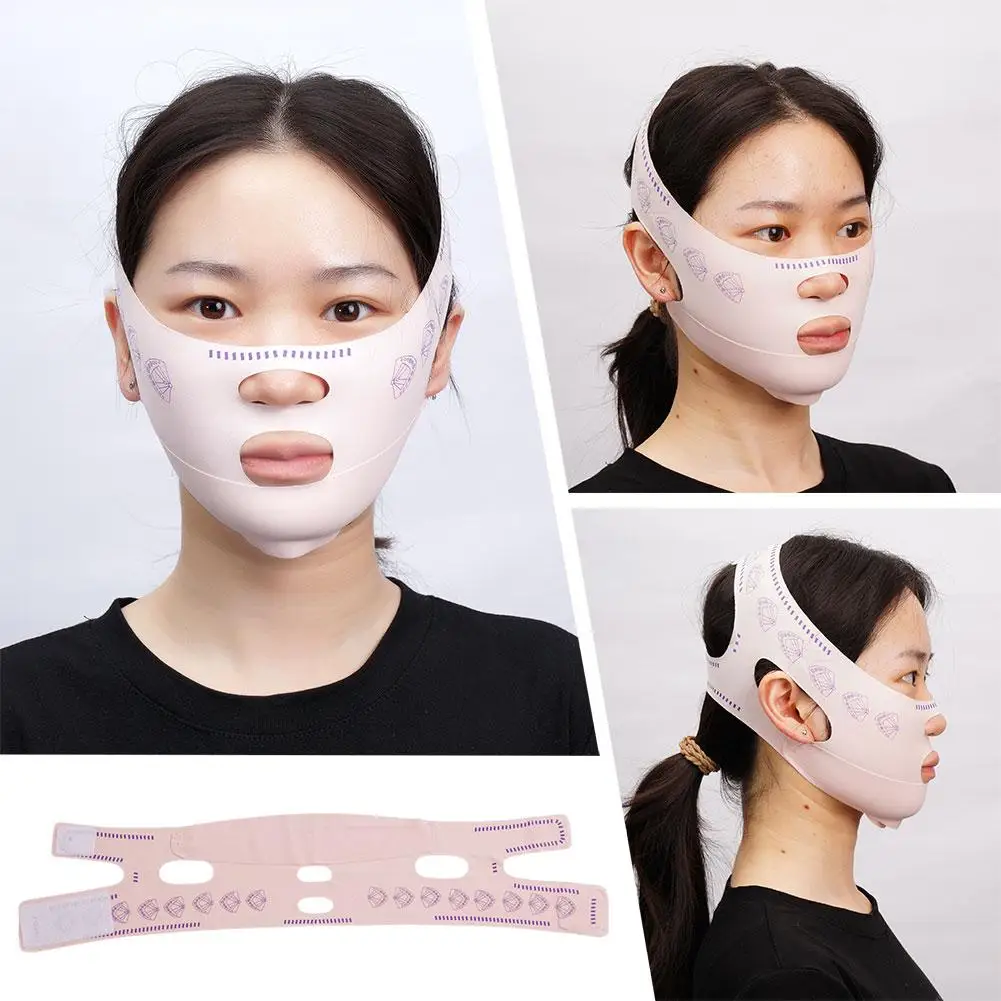 Double-Deck Face Slimming Bandage, Face Lifting Belt, Wrinkle Strap, Chin Facial, Beleza Up, V Anti-Lift, Bochecha Shaper Linha, K0Z7