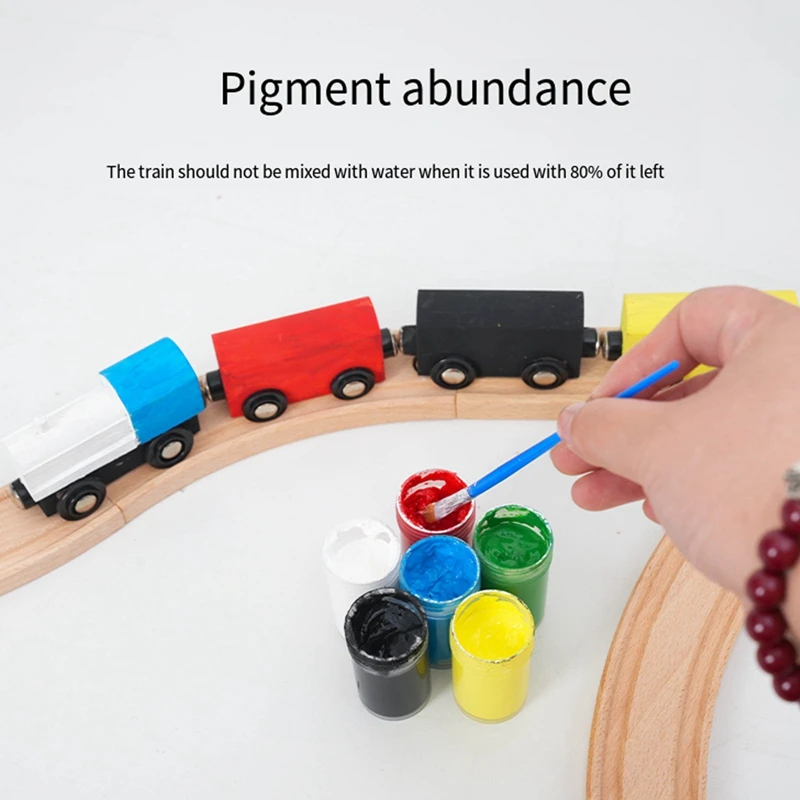 Set Of DIY Wooden Train Track Adapters Railway Accessories For Toy Trains - Hobbies, Games, Table Activities For Kids Durable