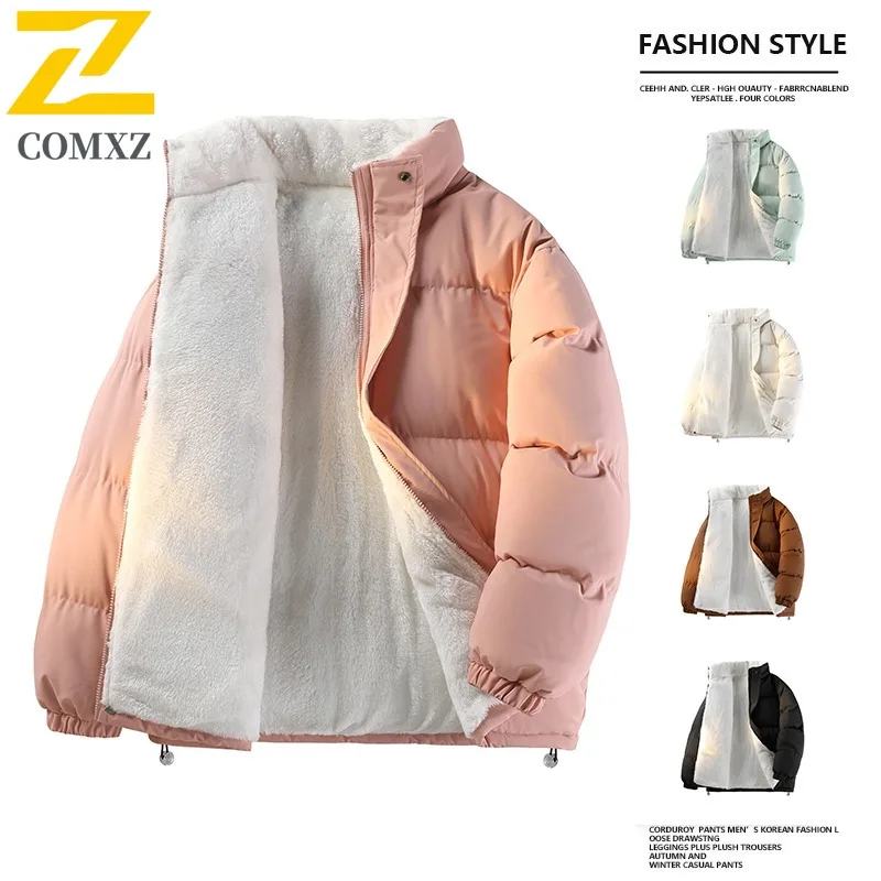 

COMXZ уличная велосипедная мужская стеганая куртка премиум-класса с воротником-стойкой, утолщенная теплая парка, повседневные уличные легкие зимние куртки