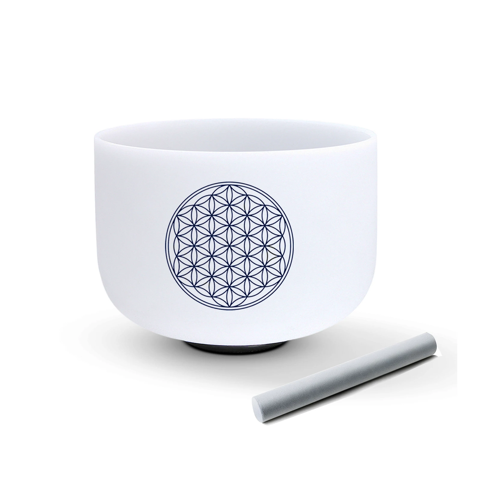 Hye-eun 8 Inch 528hz C Note Life Flower Design Quartz Crystal Singing Bowl for Healing Sound Meditation instruments