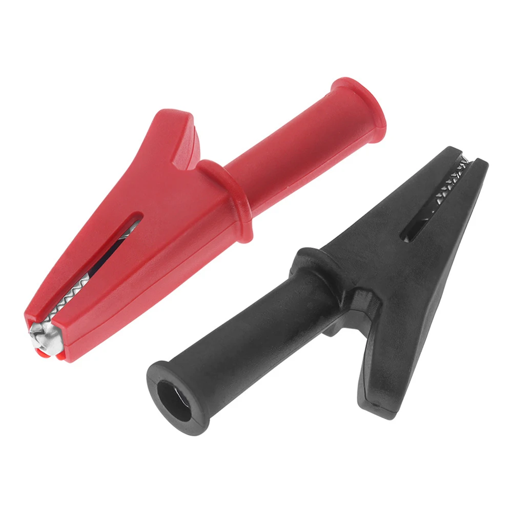 1 Pair Alligator-Clip Copper Crocodile Clips 1000V/20A 4mm Banana Socket Test Clip For Multimeter Pen Test Cable