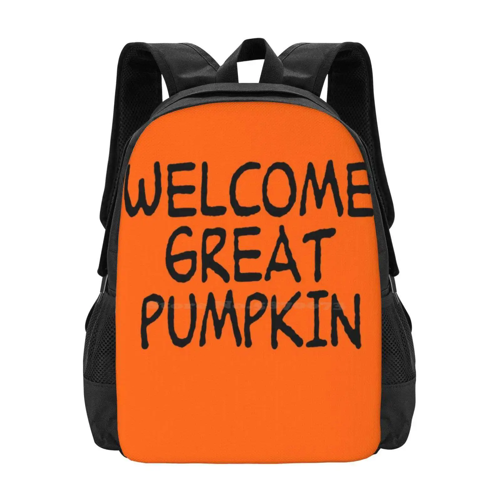 Welcome Great Pumpkin School Bags For Teenage Girls Laptop Travel Bags Linus Lucy Great Pumpkin Halloween