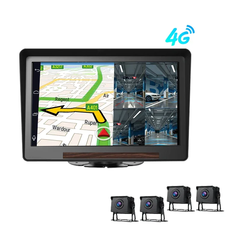 4G 10inch  Android System  4 Cameras  GPS Navigation Truck Camera DVR  Support Customize