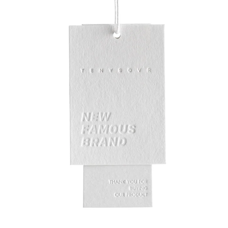 High - Quality Customized Hang Tag Labels: Cotton Card Stock for Universal Men's and Women's Clothing