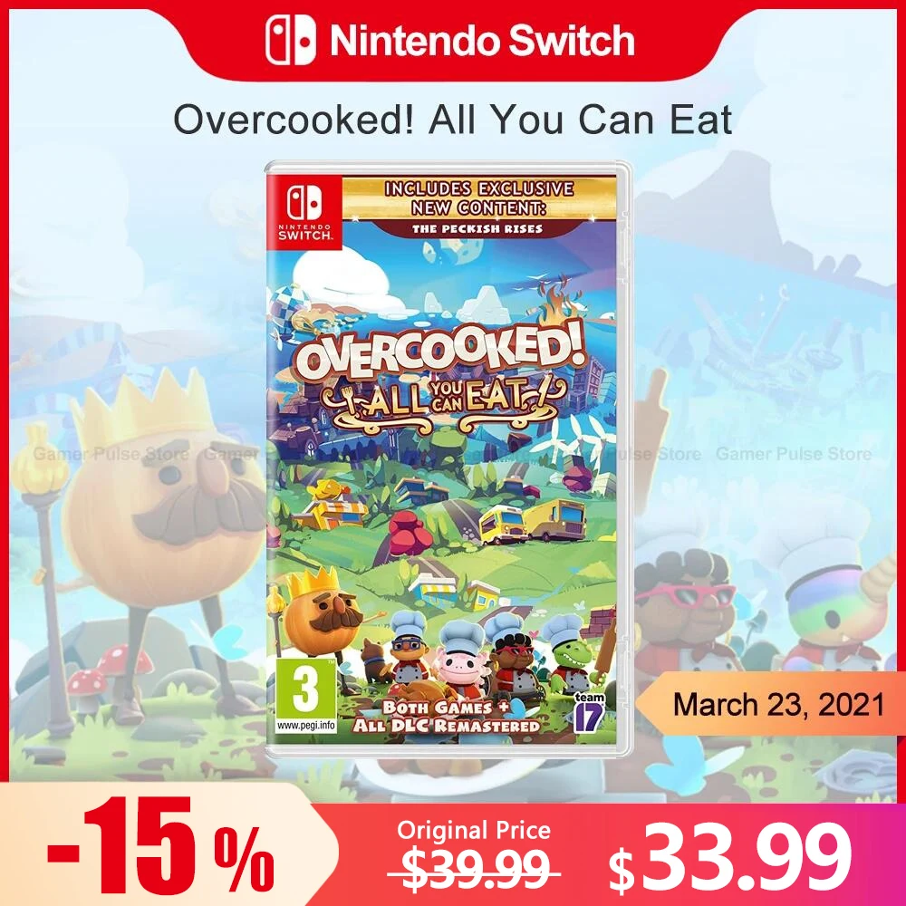 Overcooked All You Can Eat Nintendo Switch Games Card Switch OLED Lite Genuine Brand New Genre Simulation Multiplayer Strategy