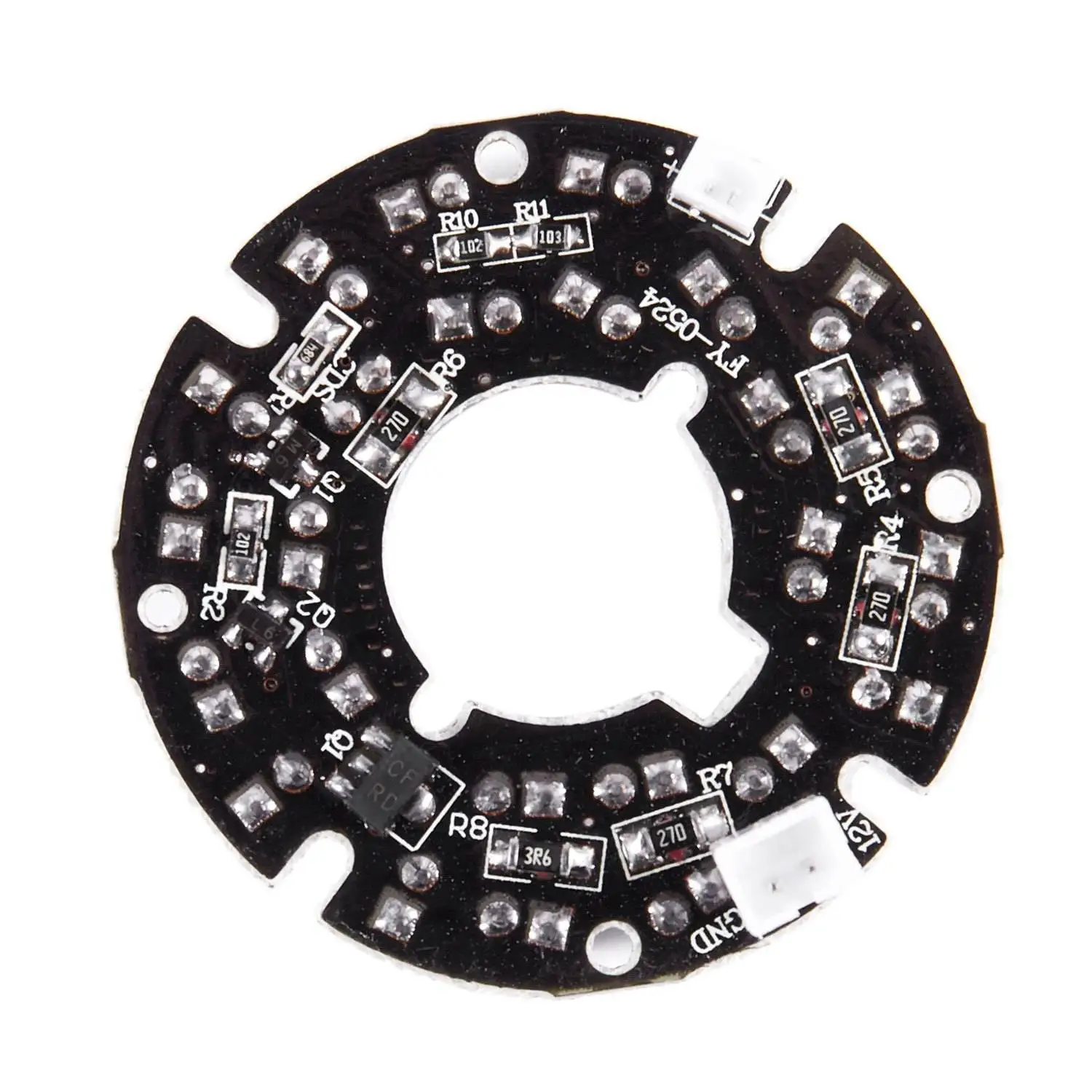 3CGRO-CCTV Camera 10Mil 90 Degree Red 5Mm 24 LED Bulb IR Infrared Lamp Board & 3 Array IR Led Spot Light Infrared 3X IR LED Boar