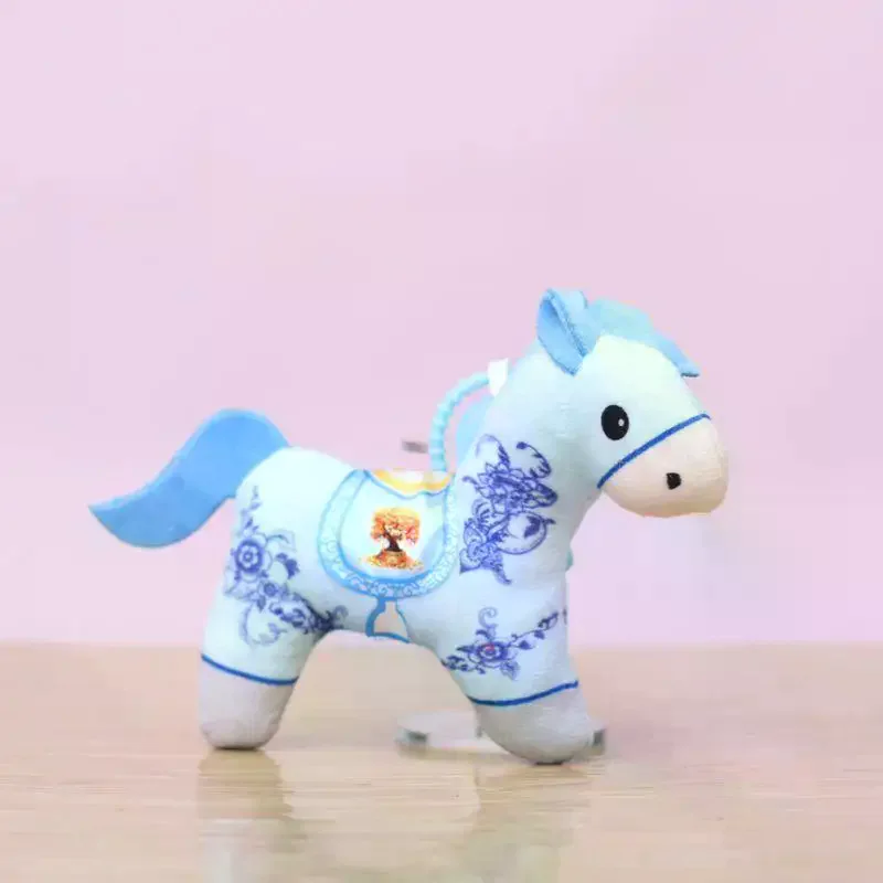 1 pz cartone animato pony bambola decorazione carino ciondolo borsa 2026 capodanno cinese mascotte cavallo peluche portachiavi regali