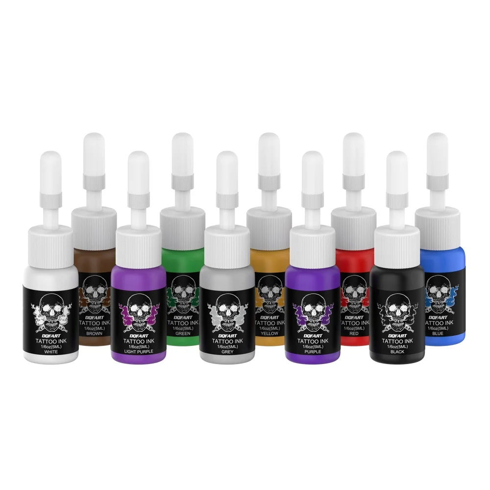 New In Hot Sell 10 Colours Safe High-quality Long-lasting Tattoo Ink Professional Artists Body Art Creative Designs Beginner