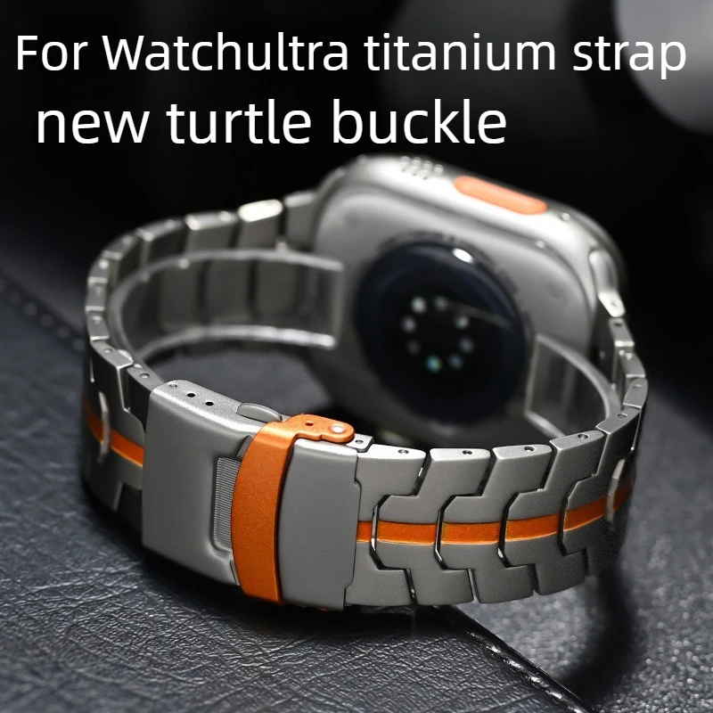 

Pure Titanium Metal for iWatch Band for Apple Watch Ultra 2 S11 Titanium Alloy Strap Stylish S9 Wristband
