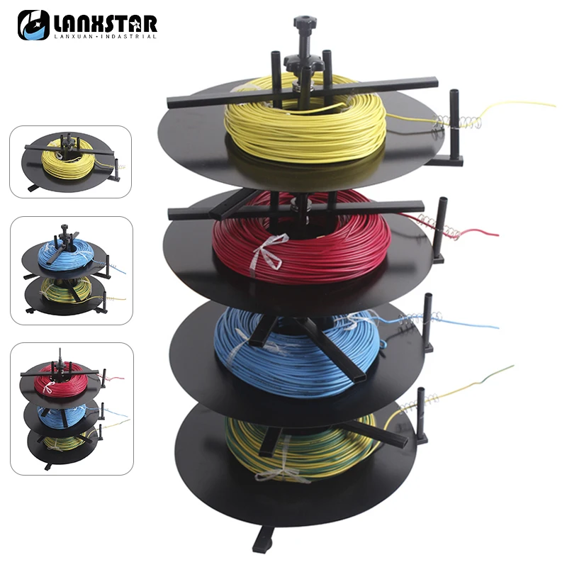 1/2/3/4ชั้นหมุนสาย Feeder เครื่องมือสายหมุนแผ่นดิสก์สาย Coil เครื่องให้อาหารสัตว์เลี้ยงสำหรับสายตัดเครื่อง