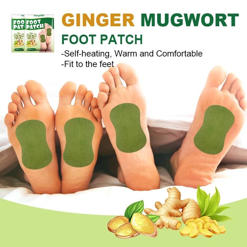 12pcs=1bag Foot Detox Patch Improve Blood Circulation Energy Boost Relieve Fatigue Sleep Aid Relax Foot Pads Health Care W036