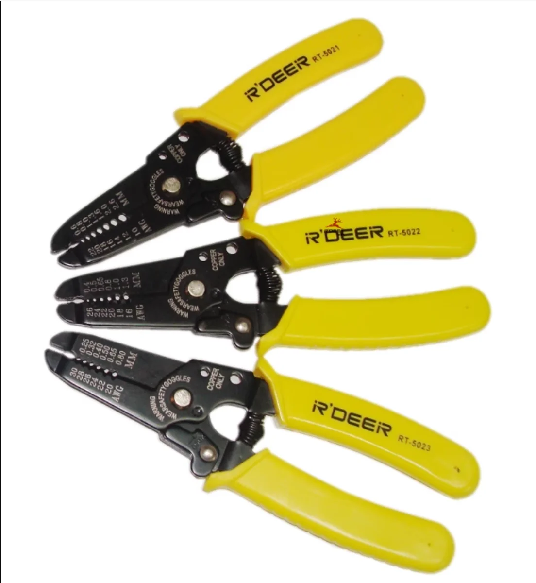 

R'DEER TOOL yellow color heat treated high quality steel multi-purpose wire stripper electric tool