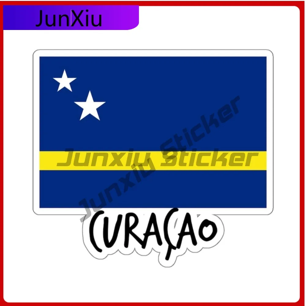 

Cura ao Flag Stickers Decal Waterproof Vinyl Sticker Accessory Car Bumper Suv Window Motorcycle Bumper Laptop Decoration Scratch